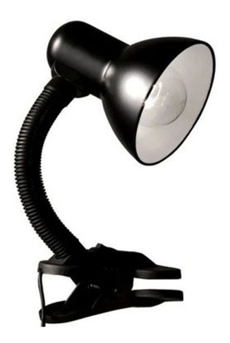 Lámpara de mesa LED con clip en forma de garra, clip fijo, marco de clavadora, color: negro