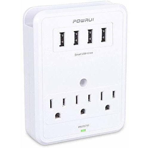  Multi Wall Outlet Adapter Surge Protector 1680 Joules ...