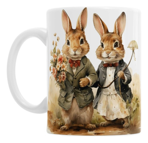 Tazas Peter Rabbit Cerámica Con Cajita