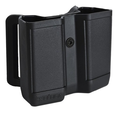 Porta Carregador Duplo Rígido Passador Cinto Pistola 9mm .40 Cor Preto