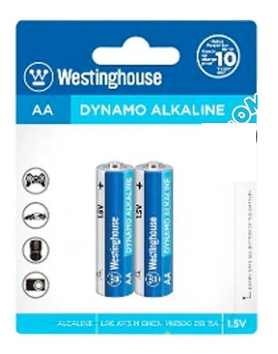 5pak Pilas Aa Westinghouse Super Alcalina 2unidades Cada Pak