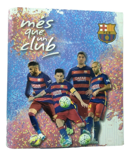 Carpetas A4 Fcb Barcelona Más Que Un Club Messi Futbol