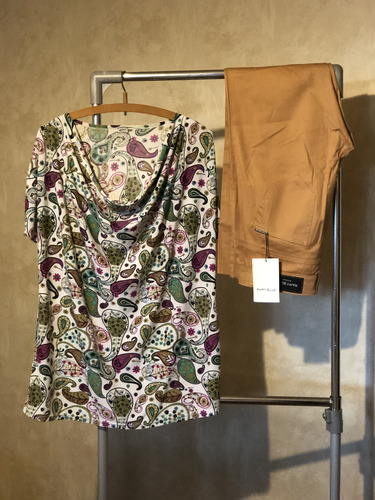 Conjunto Remera Jersey Y Pantalón Mamy Blue Nuevo 42/44 Maíz