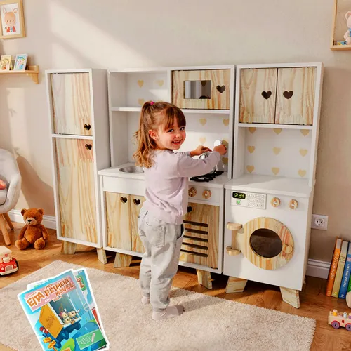 Cozinha Infantil Com Geladeira E Maquina Petit