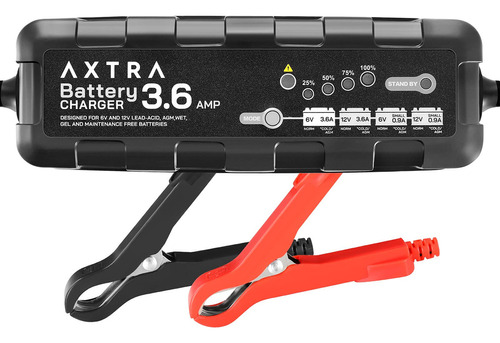 Axtra Cargador De Bateria De Coche De 6 V Y 12 V, 3.6 Amperi