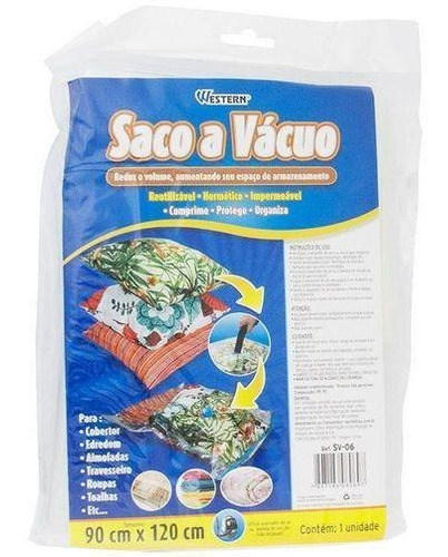 Saco A Vacuo Organizador De Volume 90x120 Western Sv-06
