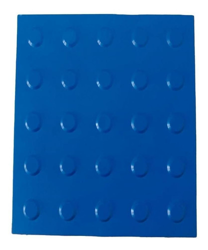 Kit 16 Pçs Piso Tátil Pvc 25x25 Alerta Azul