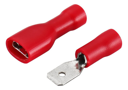 Rojo Hembra Macho Aislado Conector Cable Pala Terminal 22 16