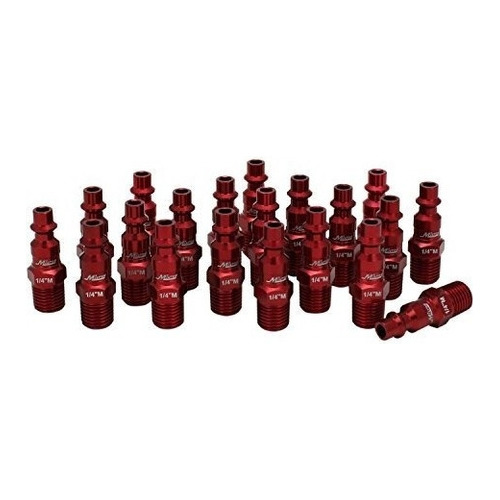 Tapones Neumáticos (estilo M, Rojo)  1/4 Npt Macho