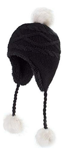 Home Prefer Chicas Sherpa Earflaps Sombrero Niños Invierno S