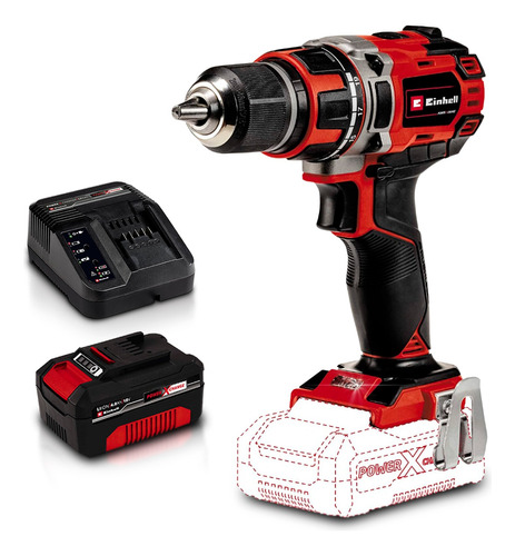 Taladro Atornillador Percutor Brushless 18v + Bateria 4 Amp