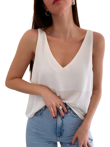 Blusa Top Ajustable Atras De Gasa Ophelia