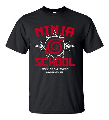 Playera  Escuela Ninja Naruto Aldea Oculta Hoja Anime A3013