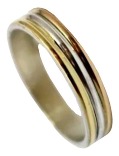 Alianza Oro 18k/plata 925 Tricolor Unidad Exclusiva Garantia