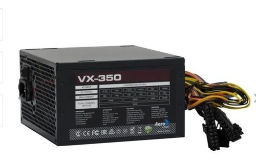 Fonte Atx S/cabo 350w Vx-350 Preto Aerocool 