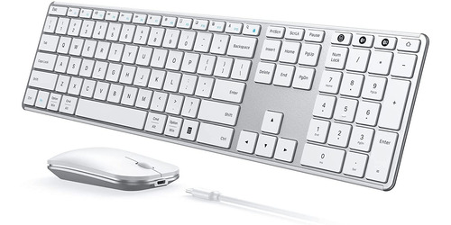 Mouse Seenda, Con Teclado/inalambrico/blanco/dpi Ajustable