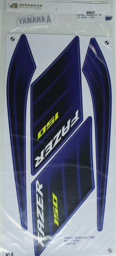 Kit Adesivo Jogo Faixas Yamaha Fazer 150 Ed 2022 Cor Azul