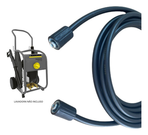 Mangueira C/ Trama De Aço Lavadora Karcher Hd6/15c 10 Metros