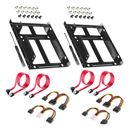 Kit De Soporte Metálico Ssd/hdd De 2 Paquetes De 2.5 3...