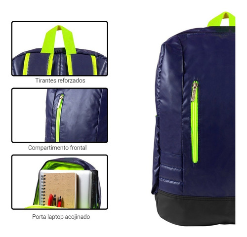 Techzone Backpack Para Laptop 15.6 Contra Agua Color Azul marino