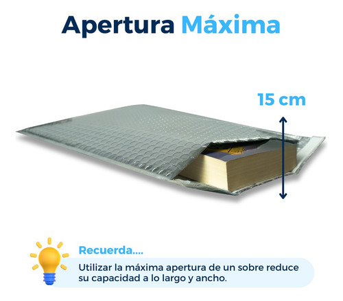 20 Sobres De Burbuja Metálicos Para #4 | 34x24 Cm/2