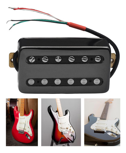 Pastilla De Puente De Doble Bobina 15k Para Guitarras Negro