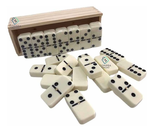 Domino Profesional Caja Madera Juego Fichas Casino 5012d