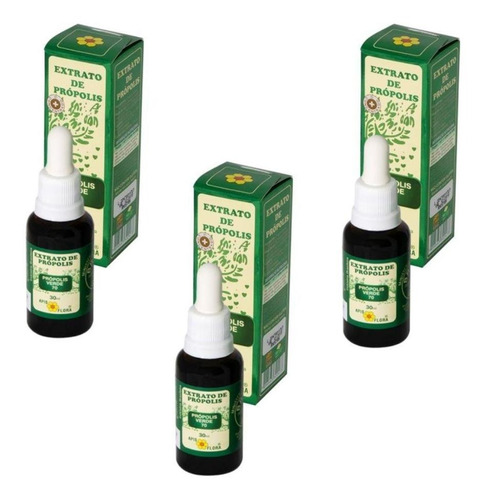 Kit 3 Própolis Verde 70 - Extrato 25% - 30ml - Apis Flora