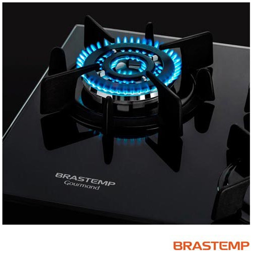 Cooktop Gás 05 Bocas Brastemp Preto Bdt86aeuna Bivolt