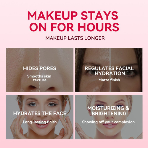 Crema Facial Base Para Poros, Poros Cerrados, Aplanada, Fáci