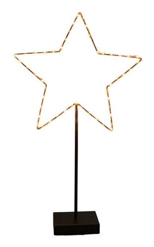 Lámpara Adorno Estrella Con Luz Led 35x60 Cm Deco Tendencia