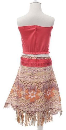 Vestido Y Collar Moana For Niñas, Disfraz For Niños Y Adul