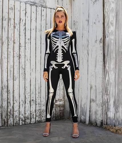 Disfraz Halloween Esqueleto Bodysuits Disfraz Esqueleto Sexy