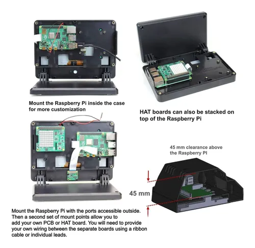 Smartipi Touch Pro Para Raspberry Pi 3,4 E 5 (grande Sem Do