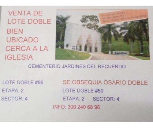 Imagen 2 de 4 de Lote Doble Con Osario Doble