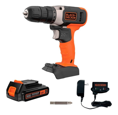 Taladro Atornillador Black&decker Bcd702c1-b2 20v + Cargador