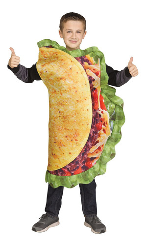 Disfraz De Taco Talla Única Para Niño, Halloween