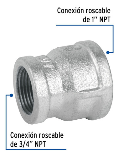 Reductor De Manguera De 1 Pulgada A 3/4 Espiga Para Manguera