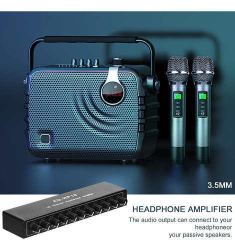 Distribuidor De Audífonos Estéreo Multicanal De 10 Amplifi