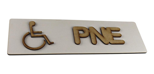 Placa Pessoas Deficiência Sinalização Pne Madeira Mdf