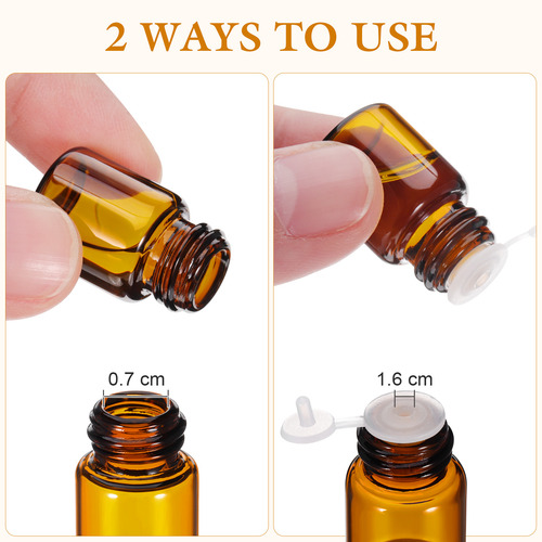 12 Frascos Mini Frascos De 2 Ml Com Redutor De Orifício