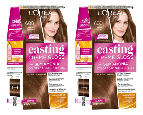 Coloraçao Casting Gloss 600 Louro Escuro - Kit Com 2un