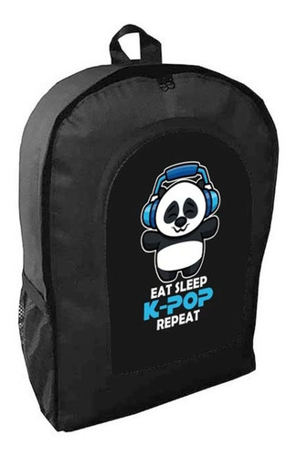 Mochila Negra K-pop Kpop K Pop Adulto / Escolar C8