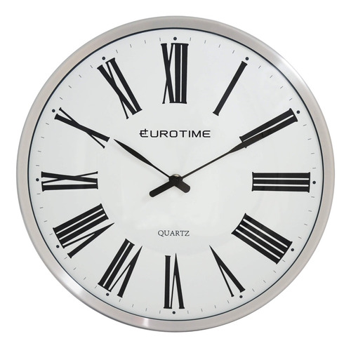 Reloj Pared Eurotime Aro De Aluminio Cristal Bombe
