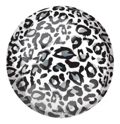 Globo Orbz Leopardo Blanco Animal Print Fiesta Selva Safari