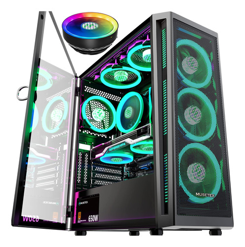 Musetex Atx Pc Case Tw8 Bundle Ventilador Cpu