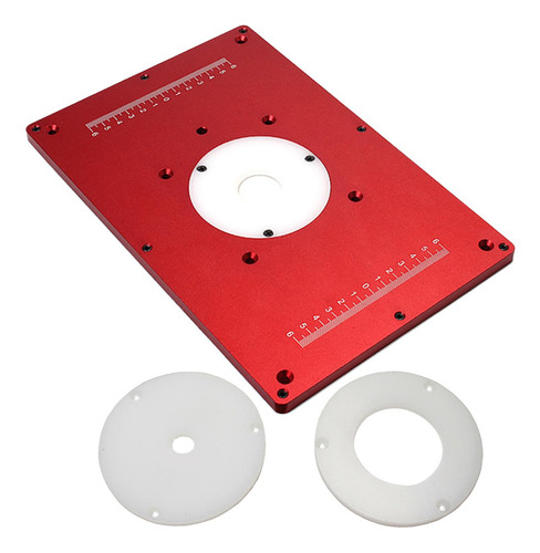 Inserto De Mesa De Enrutador De Aluminio, Placa, Rojo