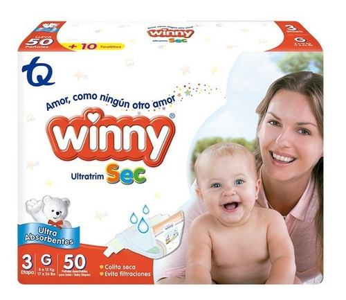 Pañal Winny Ultratrim Sec Etapa 3 50 Unidades Oferta