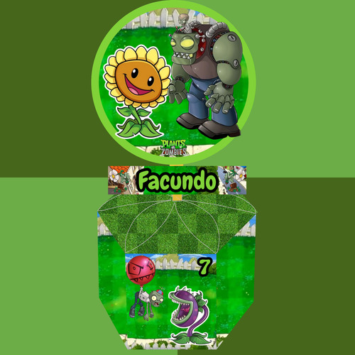 Kit Imprimible Cumpleaños Candy Bar Plants Vs Zombies Pvz