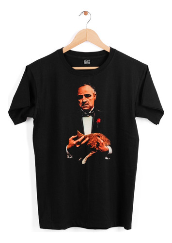 Playera Hombre - Negra - El Padrino - Marlon Brando Película